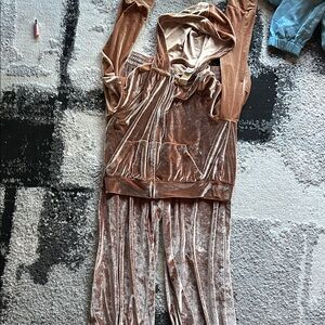 PINK Victoria's Secret Velvet Set in Tan